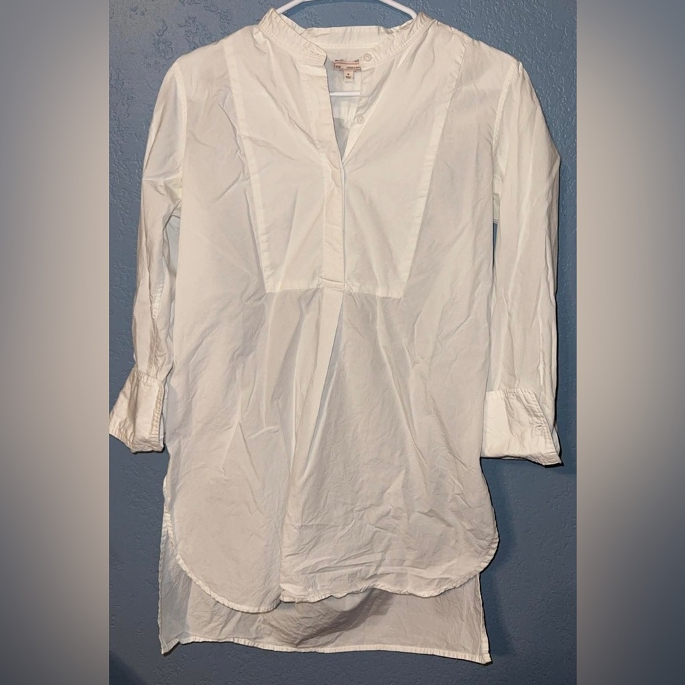 GAP White Long Sleeve Tunic Blouse